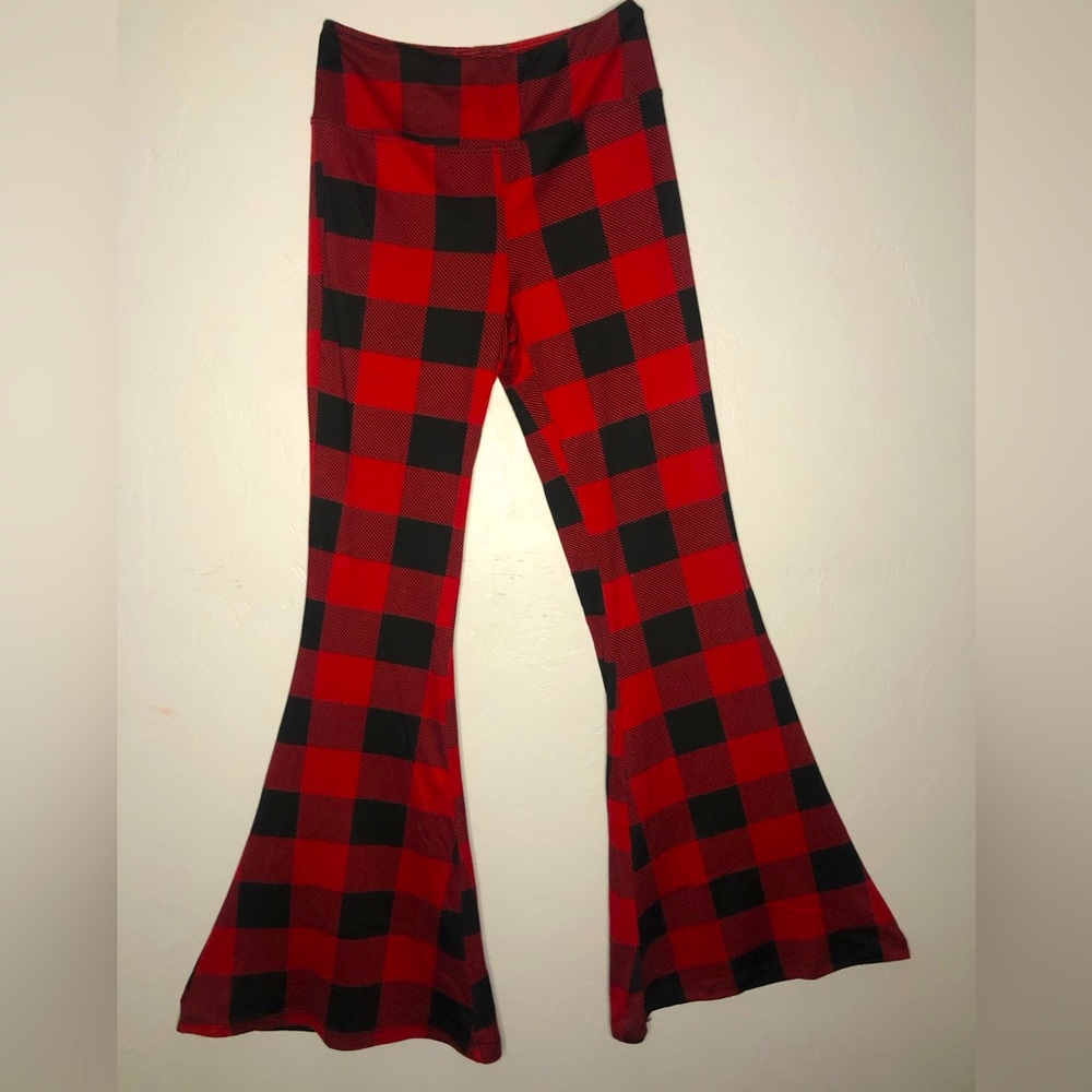 Red & Black Plaid Leggings